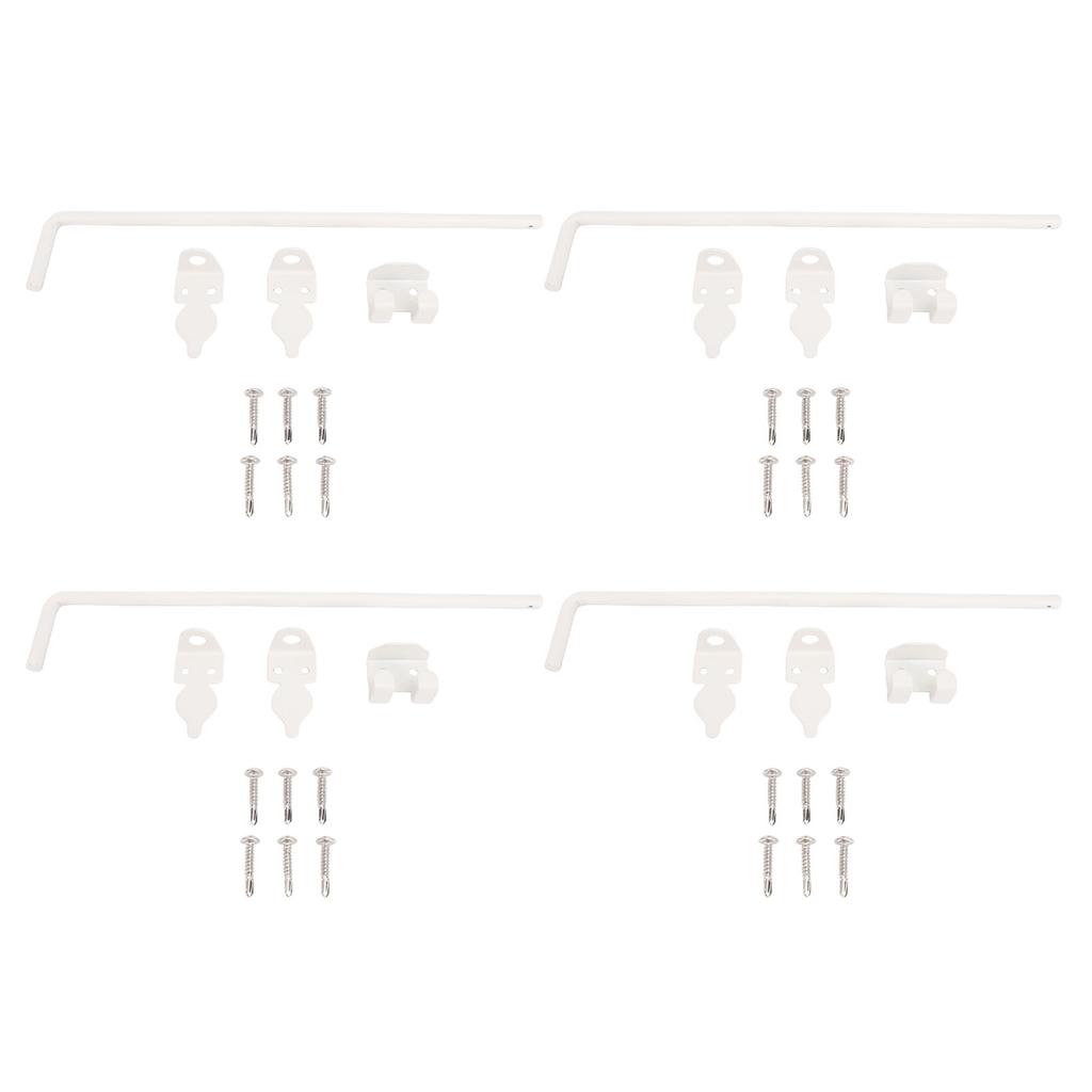 4 Juego Pestillo de Caña con Cerrojo de Rosca Varilla de Caída 12in Valla de Madera Pestillo de Suelo Tope de Metal Pasador de Caída de Acero Herrajes de Alta Resistencia