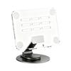Adjustable Multiple Angle Tablet Holder Featuring Metal Frame And Clear Acrylic Base For Stable Viewing