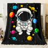 Astronaut Planet HD Print Flannel Blanket Soft Warm for Camping Picnic Travel Home Office Use
