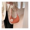 Sweet Style Faux Leather Crescent Bag for Women 2026 New Fashionable Shoulder Crossbody Purse