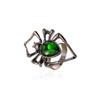 Halloween Vintage Smaragd Spinnen Schmuckset: Halskette, Ohrringe & Ring