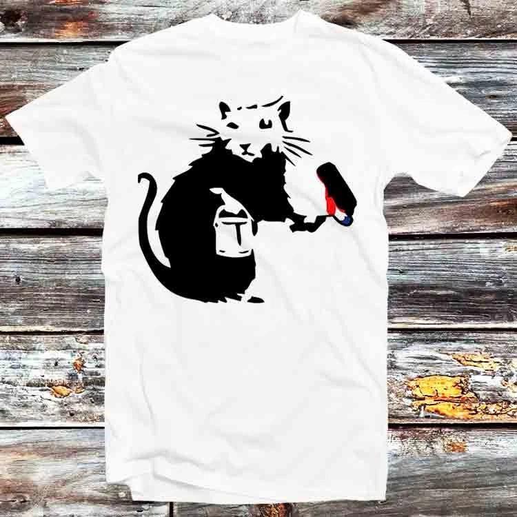 Banksy Graffiti Rat Painter T Shirt B1210 XL