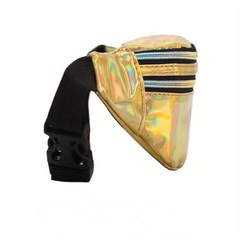 1pc Running Laser Waist Bag Women's Crossbody Chest Bag Reflective Outdoor Beach Bag Trendy Male Personality Cashier Bag Female