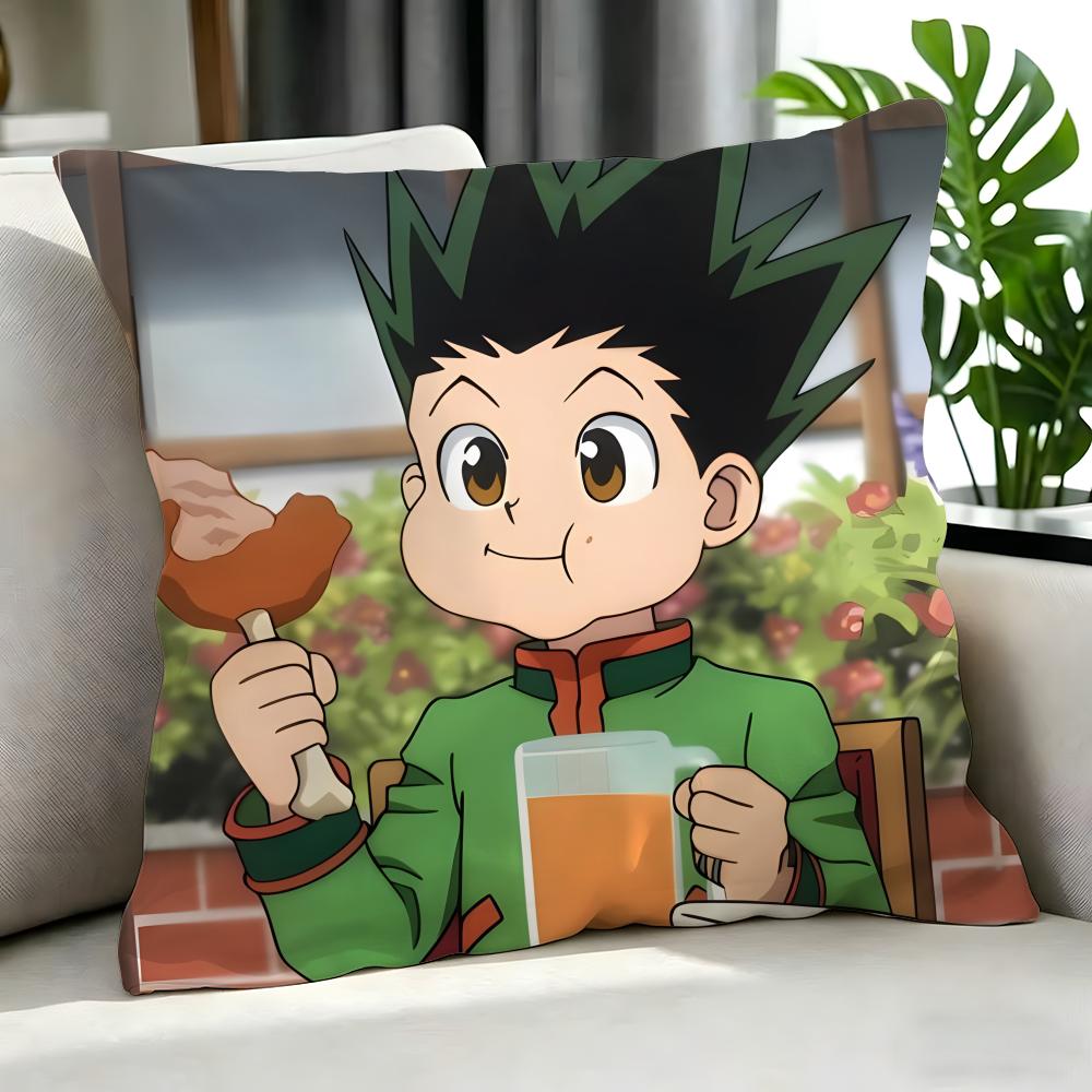 Anime Hunter Hunter Cushion Cover Cushion Cover Set 4Pcs 50X50 45X45 40X40 Pillowcase Decorative Sofa Home Decor