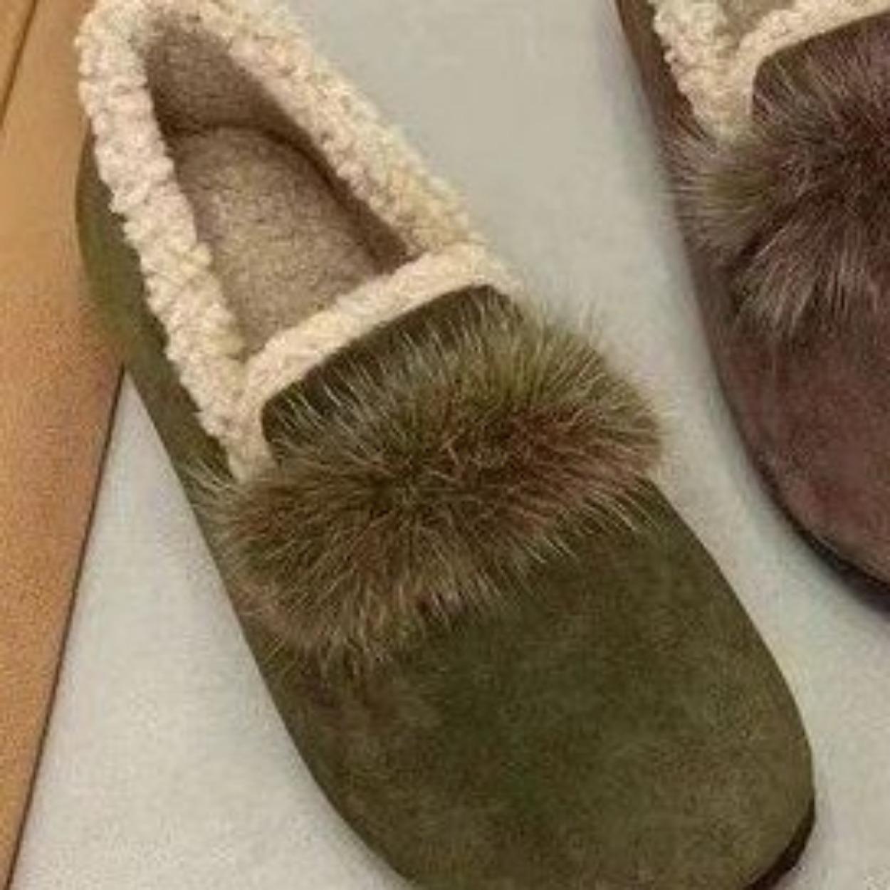 

Зимние универсальные бархатные туфли-дутики на мягкой подошве, модные, теплые, на одной педали, с утолщенной подошвой, женские 41