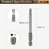 1/3/5pcs Torx Head Screwdriver Bit 1/4" Hex Shank Magnetic No Hole Tip Tamper Proof 6 Point Star S2 Steel Screw Driver Drill Bit