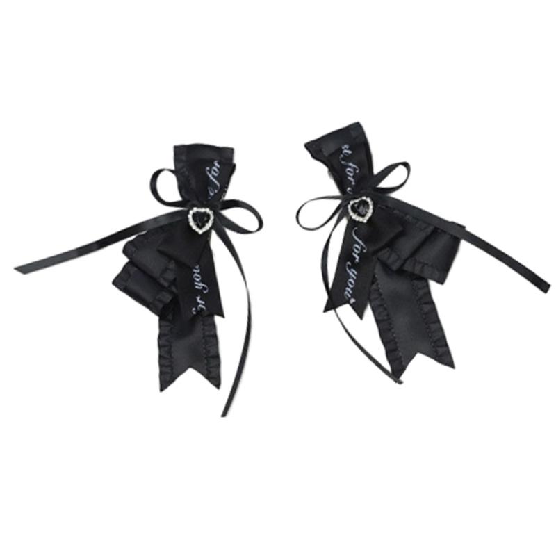 Cute Hair Clip with Heart Ribbon Bowknot Hairpin Easy To Use Suitable for Women Perfect for Daily Life Parties Weddings
