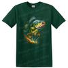 Fishing T Shirt Colorful Fish Jumping Design Graphic Art Tee