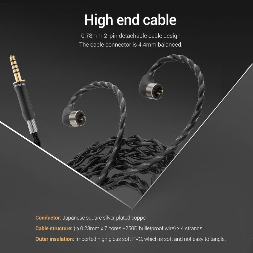 SIVGA Nightingale Planar Magnetic Driver Wired Monitor Earphones 14.5mm Hi-Fi In-Ear