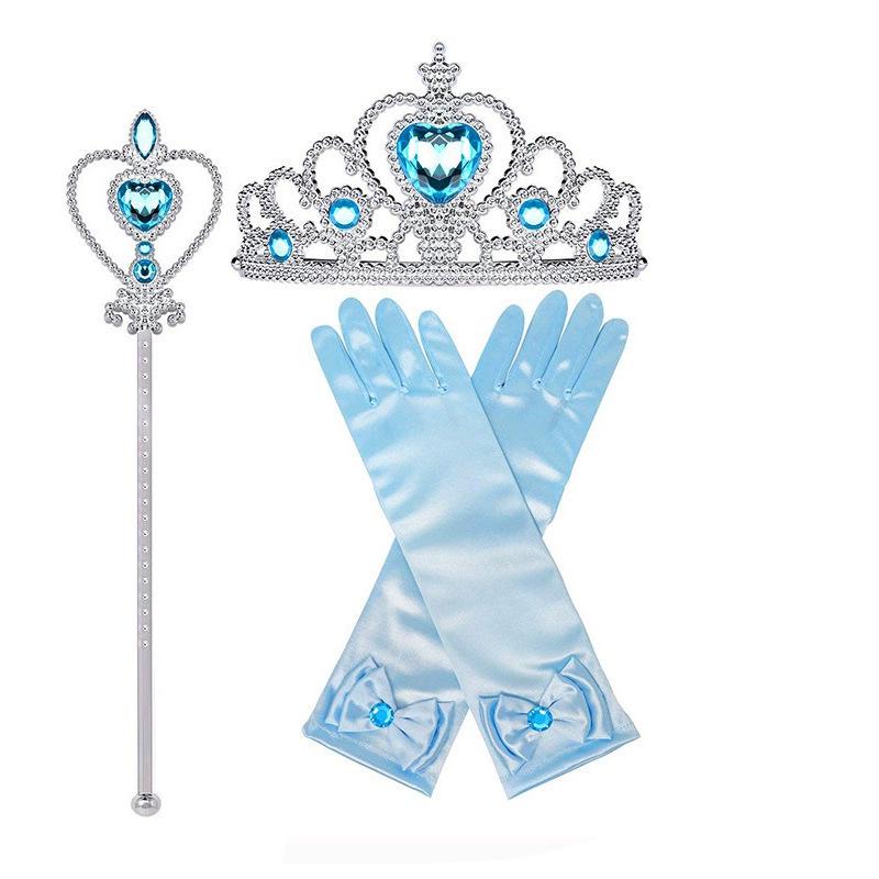 Elsa Princess Snowflake Crown & Wand Set for Kids - Christmas Magic Cosplay