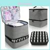 Modern Minimalist Double Layer Large Capacity Makeup Organizer For Travel And Home Use