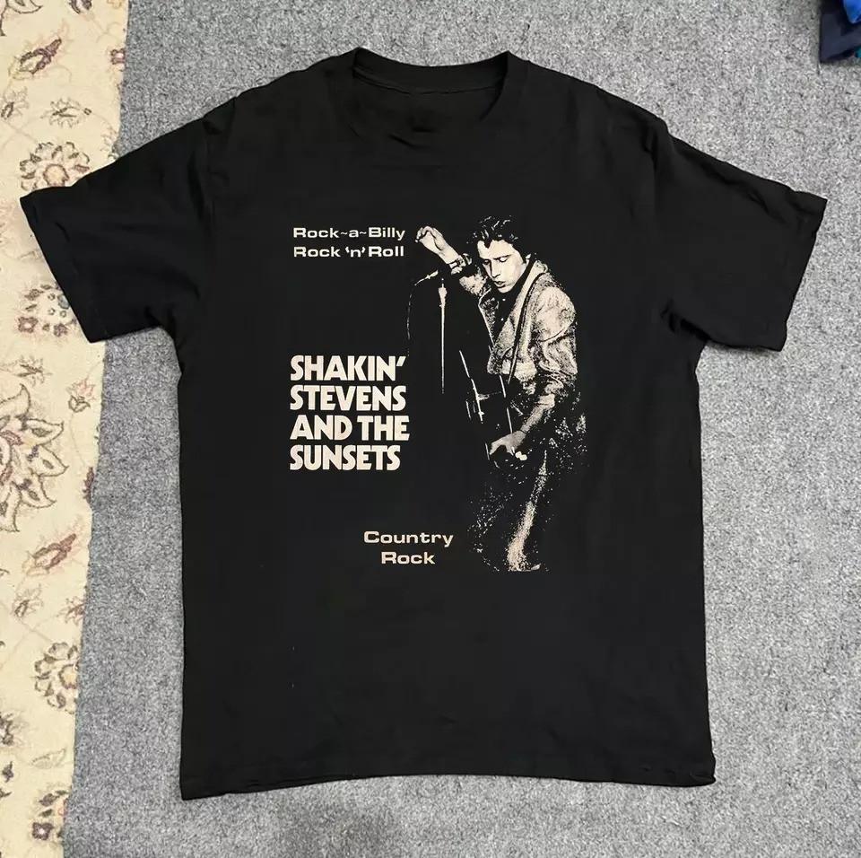 Shakin  Stevens And The Sunsets Cotton Unisex T-Shirt S To 5XL SB153 Unisex T-Shirt XXXL
