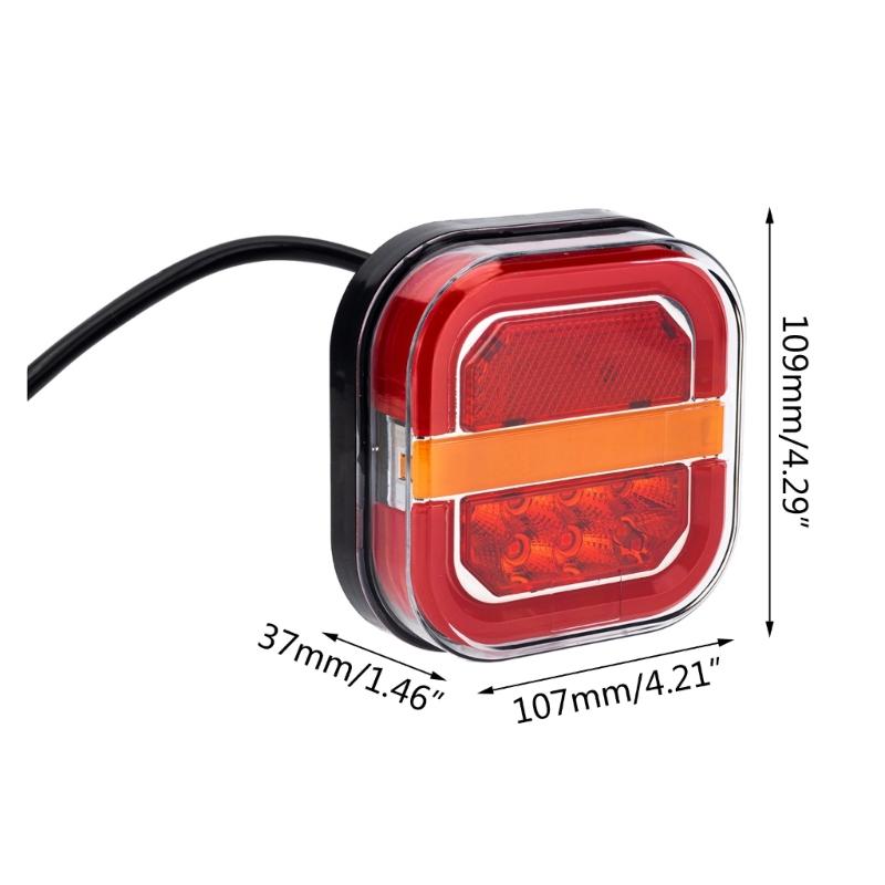 2 Stück 12V 24V LED Dynamische Auto LKW Rückleuchte Rücklicht Blinkende Warnleuchte Geeignet für Bus Anhänger