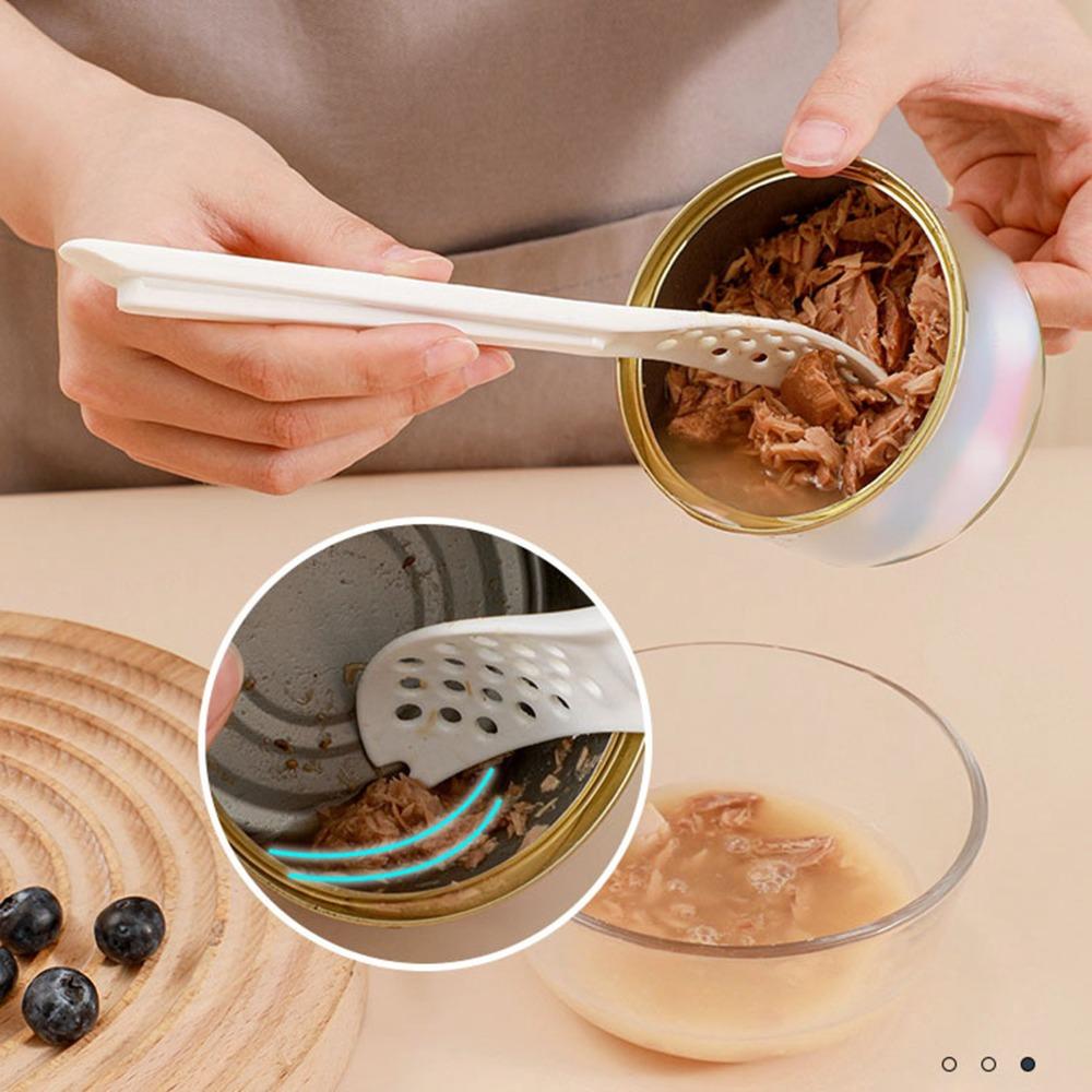 2 Pcs Wet Dry Use Cooking Spoon Plastic Food Can Spoon Durable Can Opener Spoon Outdoor Camping