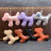 Trendy Brand Year of the Horse Genuine Leather Keychain Pendant - High-End Little Horse Charm for Bags & Clothing Accessories