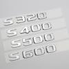 Mcnky6 Logo S320 S350 S400 S450 S500 S550 S580 S600 Cromato ABS 3D Emblema Lettere Badge Baule Auto Per Mercedes S W222 W223 Accessori