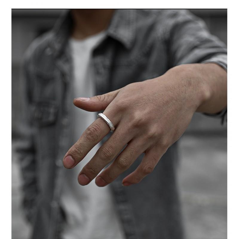 Adjustable Open Ring Men Women Lightning Motif Plated Geometric Vintage Style Statement