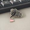 Funny Sarcastic Enamel Brooch 1Pcs, Trash Can Cat Meme Lapel Badge "Hey You Dropped This Brain", Clothing Decor Pin