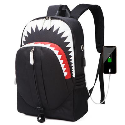 Glow-in-the-dark Backpack Male Largemouth Shark Feature Backpack Student Backpack Personality