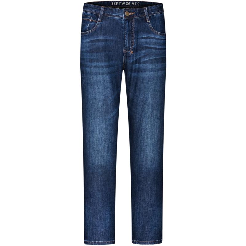 SEPTWOLVES Men's Ice Cool Stretch Straight-Leg Jeans