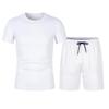 Men's Summer Mesh Basketball Set: Breathable Short Sleeve Tee + Solid Color Shorts