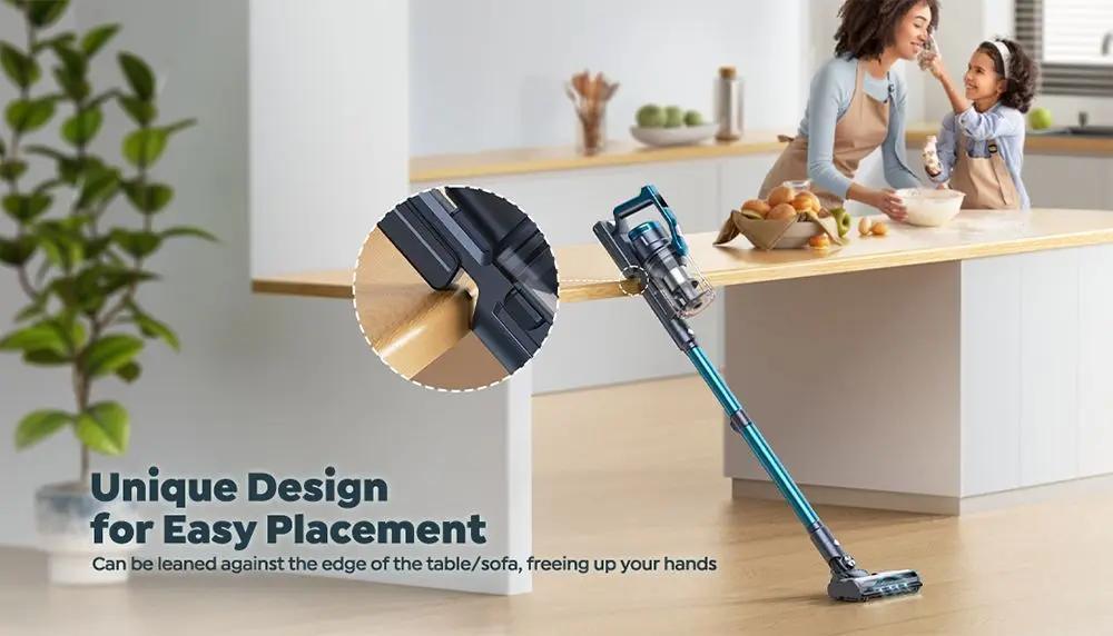 VC60 Convenient Smart Cordless Vacuum Cleaner, 38kPa Suction, 55min Runtime,  Smart OLED Display, 7*2500mAh lithium battery, 4-5 Hours charges