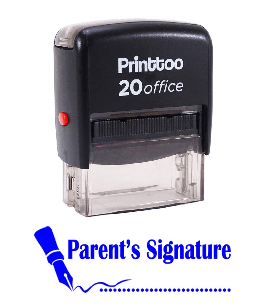 Printtoo Self Inking Rubber Stamp PARENT'S SIGNATURE Office Stationary Custom