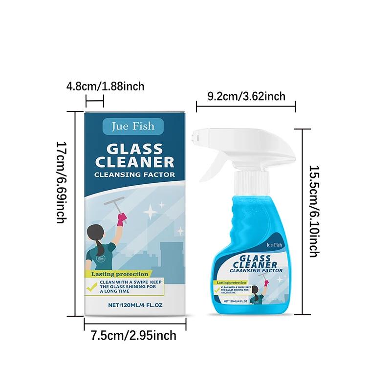 Spray Limpiacristales Deja el Vidrio Brillante e Impresionante Seguro de Usar para Ventanas Espejos Superficies de Vidrio Interiores y Exteriores 120ML