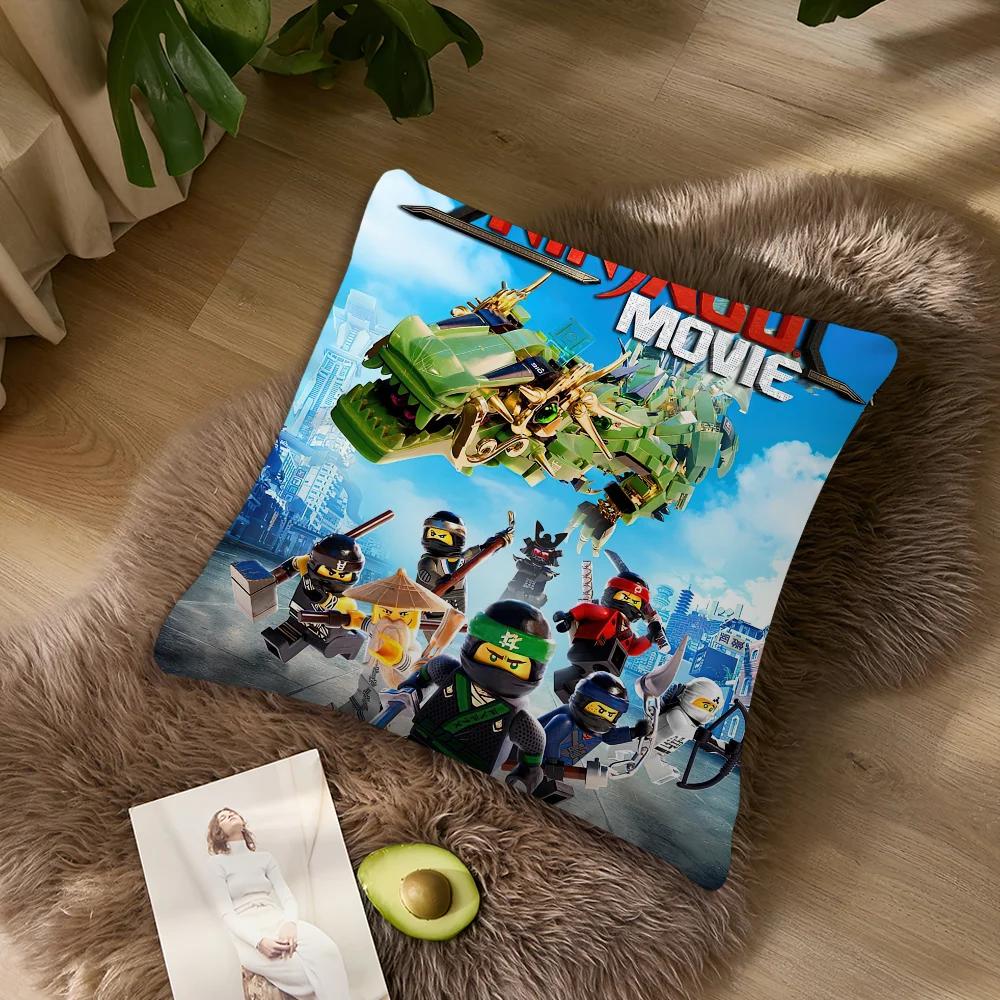 

Подушка з принтом Фільм The L-Lego N-Ninjago для вітальні, дому, дивана, офісу, магазину. Наволочка. Комфорт. Декор. Нордична простота 40cmx40cm