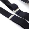 2.5cm Black Women's Suspenders - Versatile Elastic Y-Back with Three Clips, Korean Style