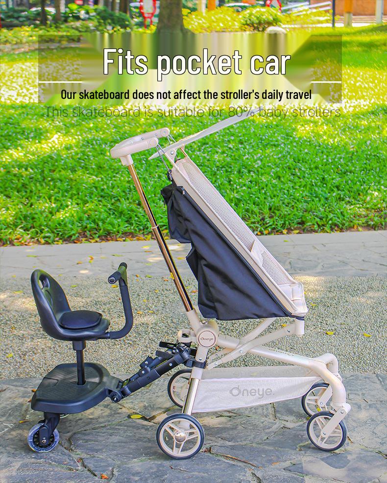 Universal Twin Stroller Pedal: Second Child Attachment for Easy Outings