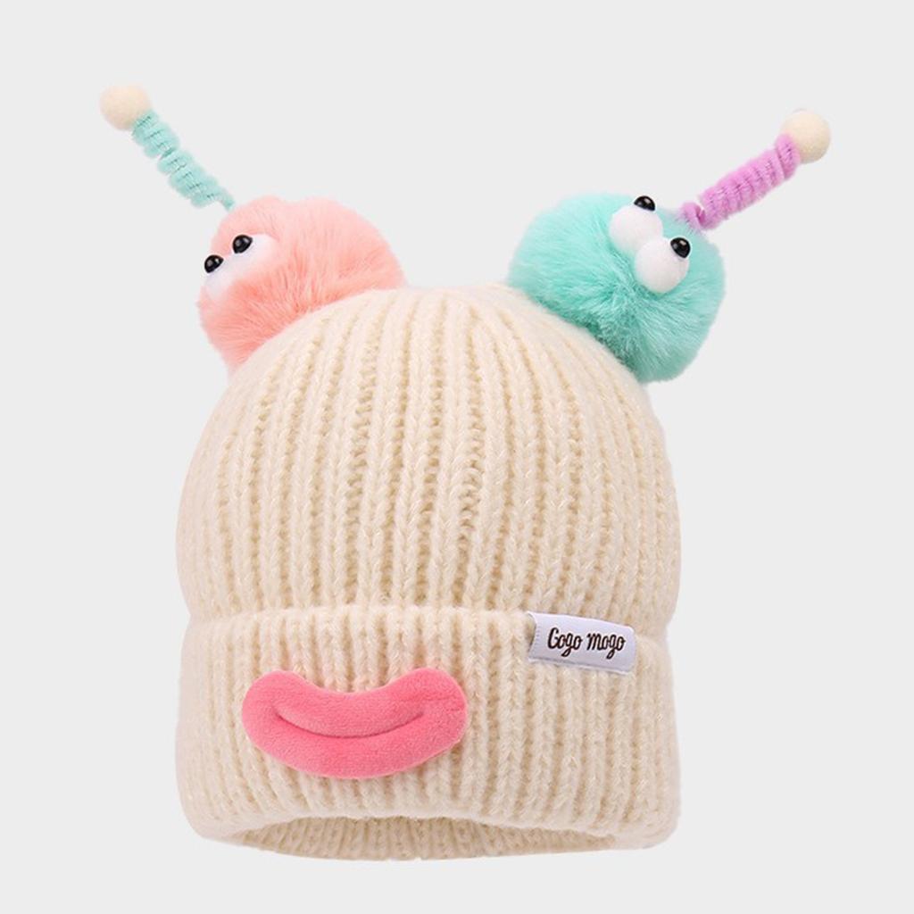 Damenmütze Lustige Cartoon Wurstmaul Wollmütze Gestrickte Ohrenschützmütze Winter Warm Niedlich Großer Kopf Niedliche Lustige Mütze
