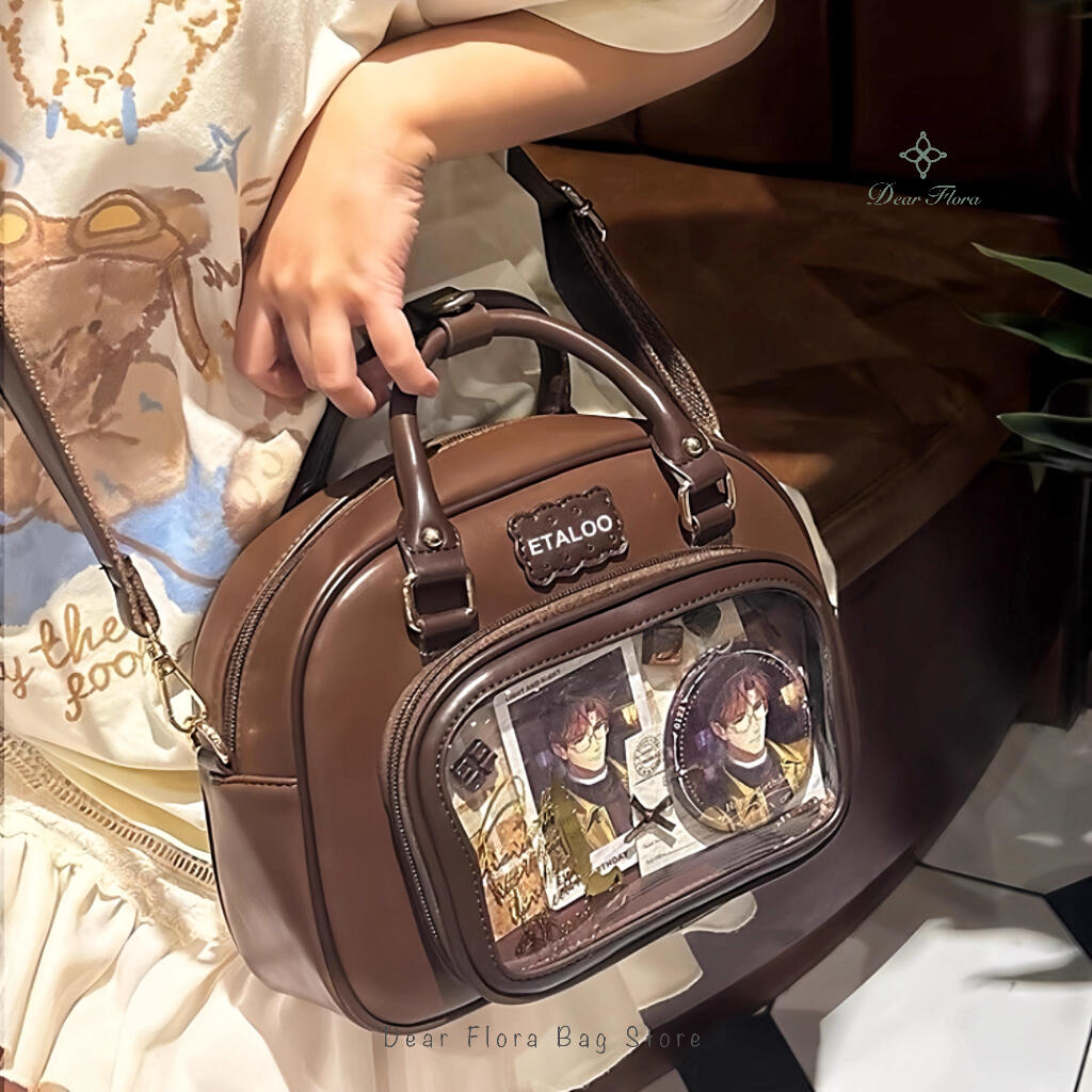 New Y2K Ita Sling Tote Roomy Sports Shoulder Carry Bag Charming Girls Transparent Messenger Bag DIY Display Everyday Handbags