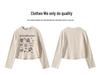 Girls' Trendy Autumn Outfit: Stylish Sweatshirt & Flap Pants Two-Piece Set