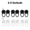 6pcs Wireless In Ear Earphone Silicone Elastic Earbuds Tips Replace Universal