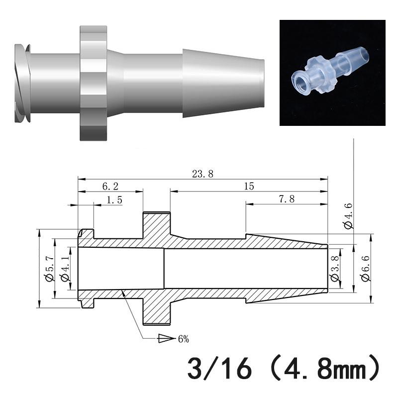 Luer Lock Adapter Pp Material Connector Air Valve Pipe Dispensing Glue Subpackaging Syringe Barrels Fitting