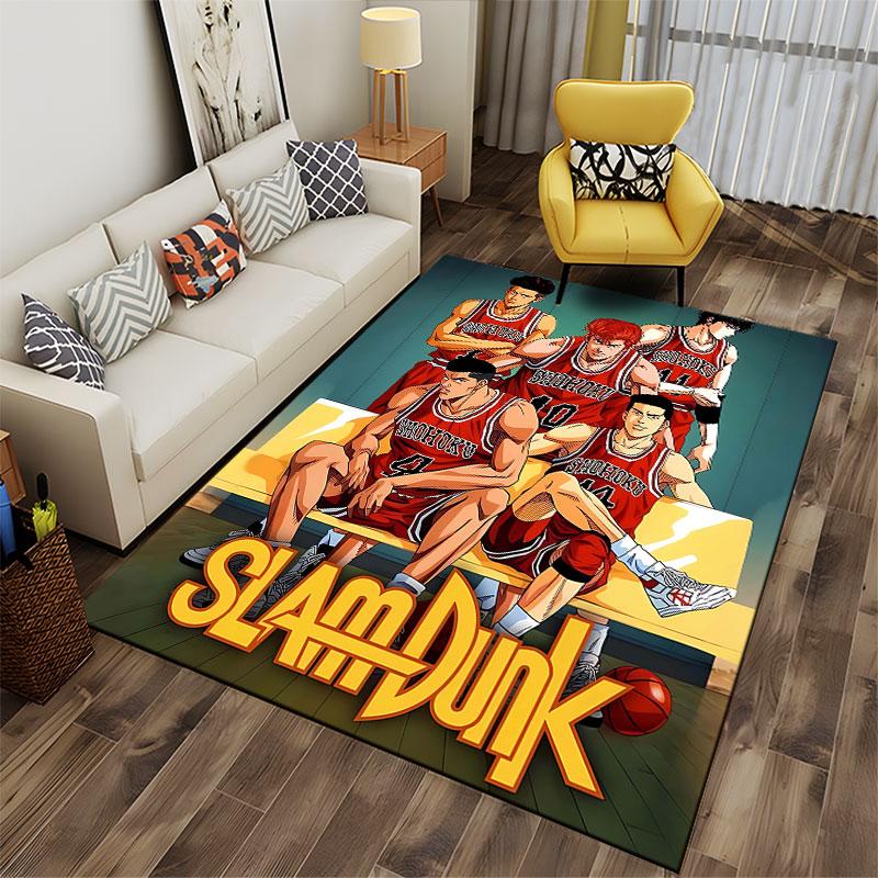 "Slam Dunk Anime Carpet Design" Suitable As a Non-slip Mat for the Living Room or Bedroom Sofa