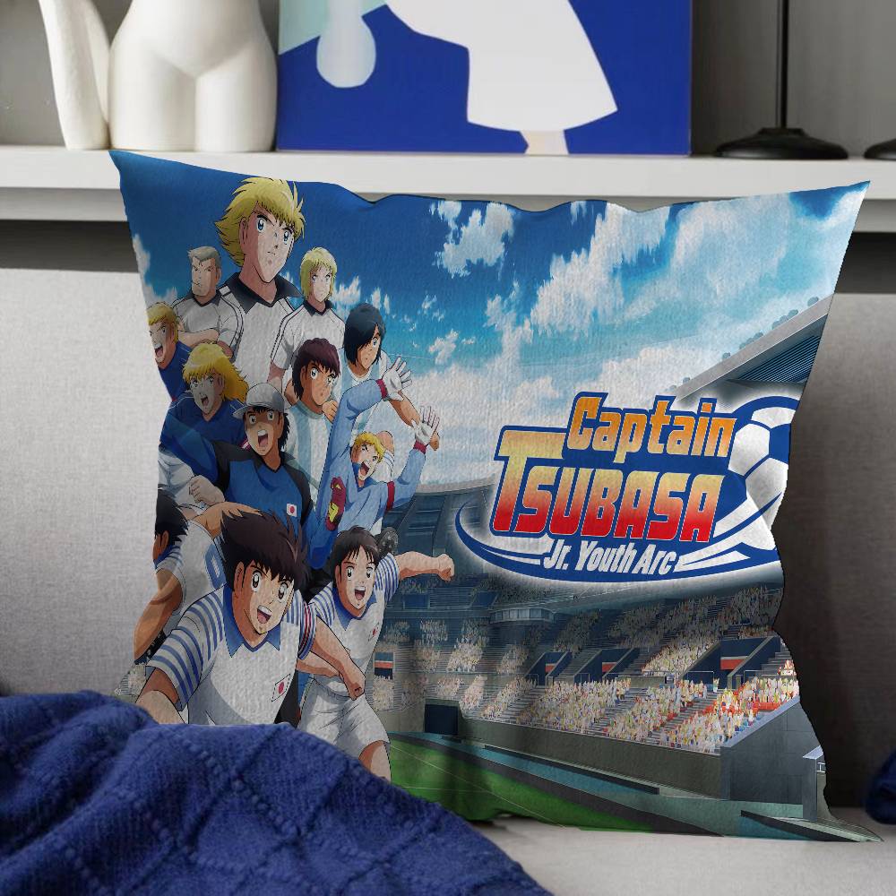 Anime Captain T-Tsubasa Soccer Pillow Gift Home Office Decoration Bedroom Sofa Car Cushion Cover Case 45x45