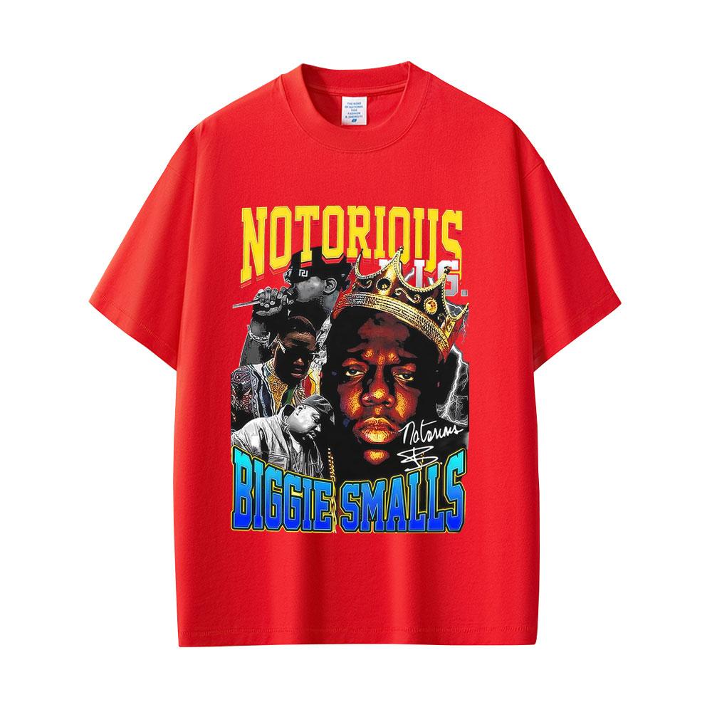 Rapper The Notorious Big Graphic T-shirt Biggie Smalls Print T Shirt Unisex's Women Hip Hop Vintage Oversized Short Sleeve T-shirts
