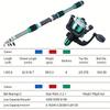 Fishing Pole Set Full Kits With Telescopic Portable Fishing Rod And Spinning Reel Baits Hooks Travel Pole Set