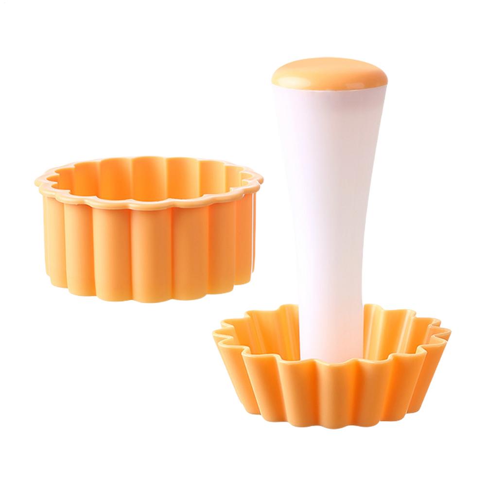 Tart Tamper Set Flower Cookies Tamper Non Stick Food Safe Reusable Removable Cake Pastry Baking Tool Egg tart shell mold