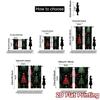 2pcs,Curtains Christmas Trees Snowflakes Ornaments_c (2) Chic Print Curtains Durable 100% Polyester Fabric Curtains Thermal