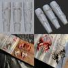 3D Lycoris Radiata Flower Silicone Nails Art Mold Transparent Manicure Carving Mold Diy Red Lily Floral Patterns Moulds