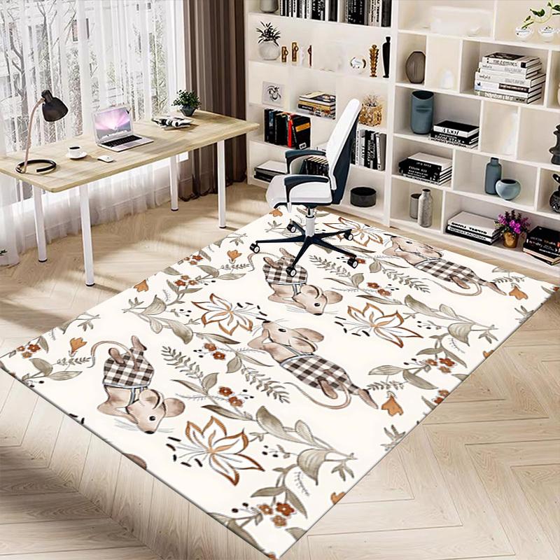 1PC Mouse Floral Extra Large Non-Slip Floor carpet, Office, family, bedroom, Studio - Large Area RugJ0320