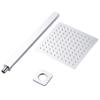 Stainless Steel Ultra-thin Shower Head with Awning 12/10/8 Inch Rain Shower Head Chrome-plated Round and Square Shower Awning