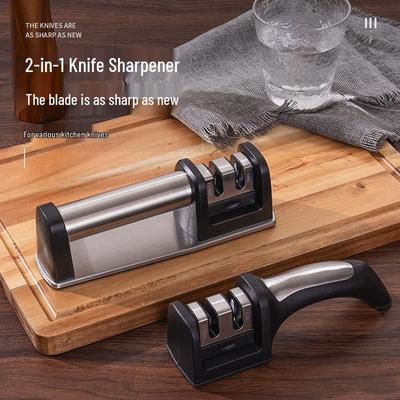 Handlicher Multifunktionaler Zweistufiger Küchenmesserschärfer mit Schleifstein