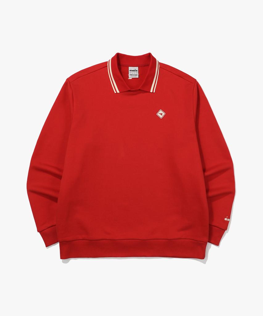 diadora Forte Collar Sweatshirt Red