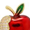 Brooch Pin for Women, Fruit Shape Lapel Pin with Rhinestones Bright Red Glaze And Emerald Leaves, Multi-Purpose Pin for Christmas Gifts Daily Wear