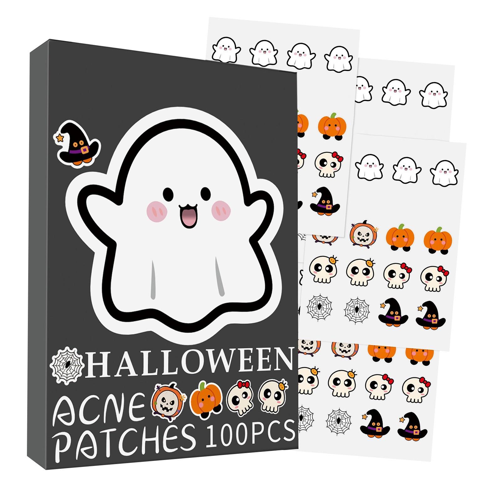 

Acne Patches, Halloween Acne Patches, Acne Patch Faces, Cute Stickers Halloween Stickers Hydrocolloid Acne Patch белый