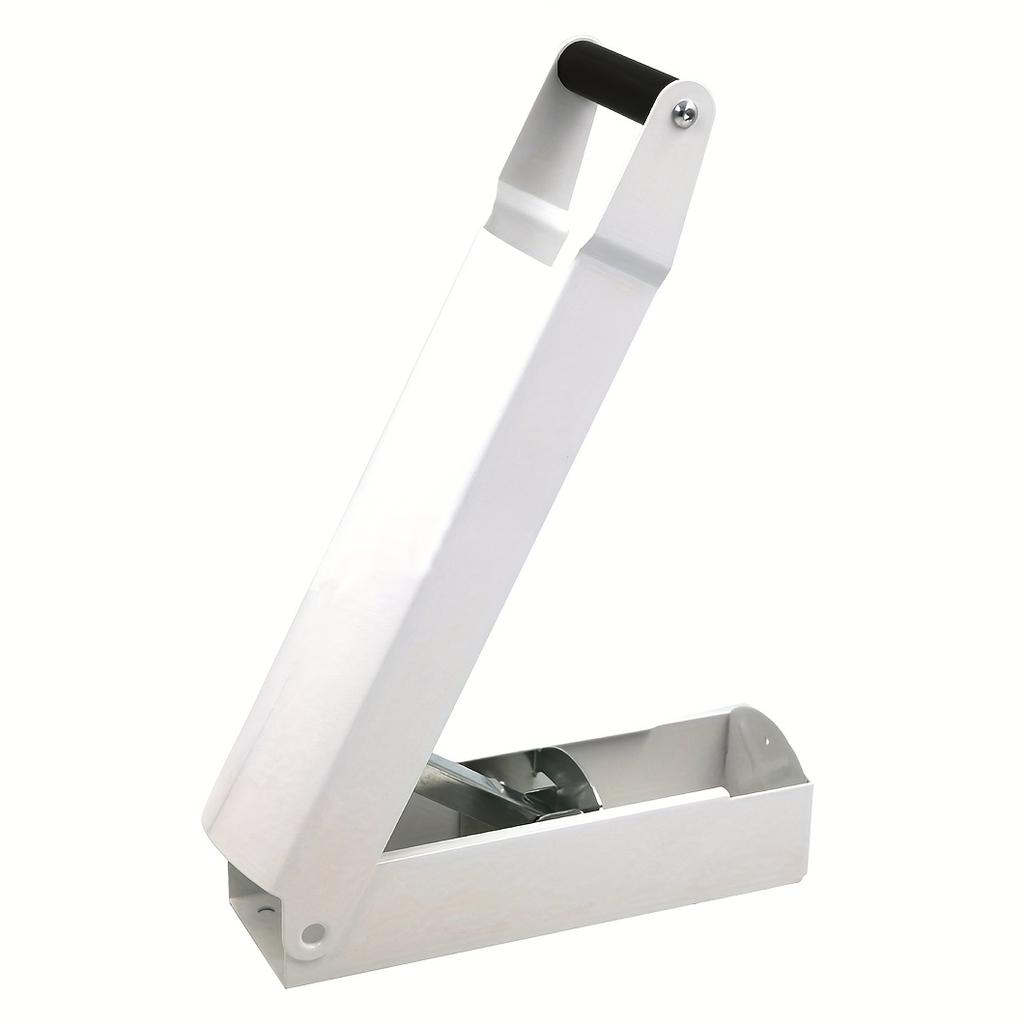 1pc Heavy Duty White Metal Can Compactor, Wall Mounted Crusher for Aluminum Seltzer, Soda, Beer Cans , Bottles, Space Saving Kitchen